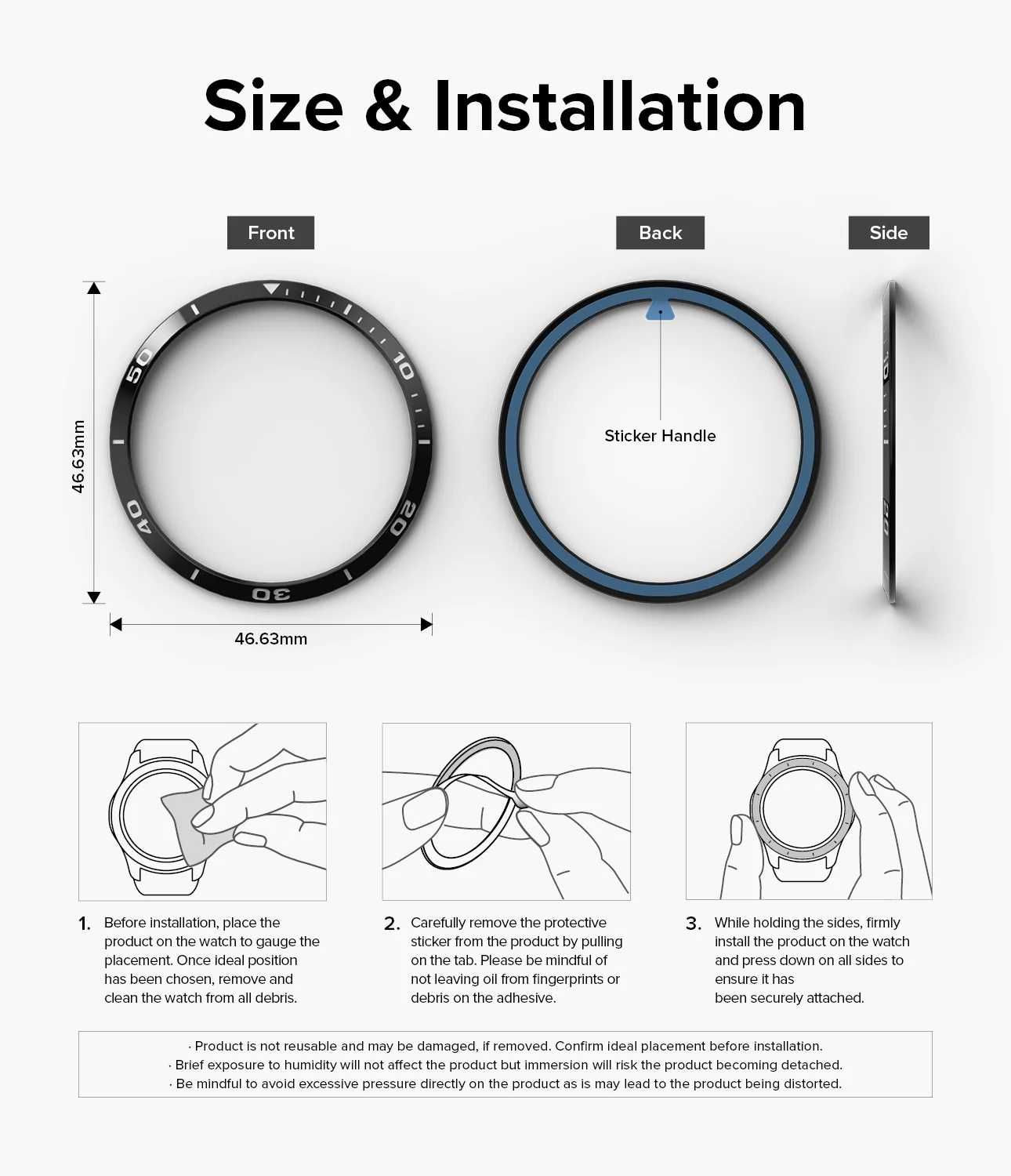 Накладка Ringke Bezel Stainless Steel Galaxy Watch 6 Classic 47mm