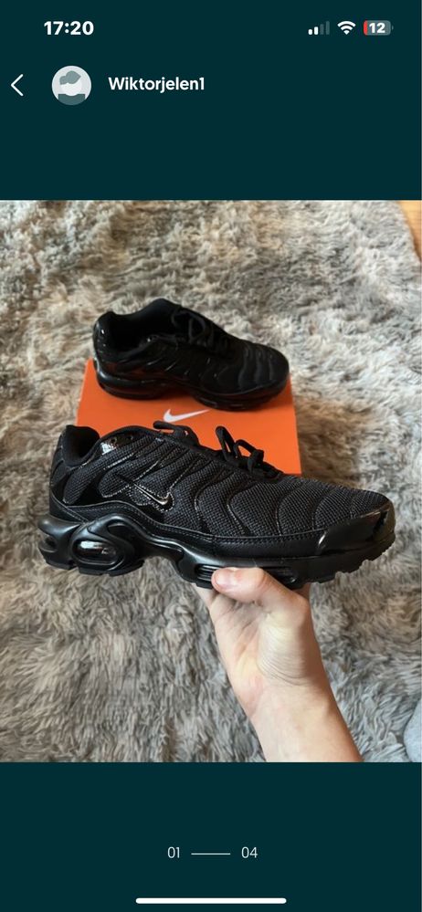 Czarne buty nike air max tn