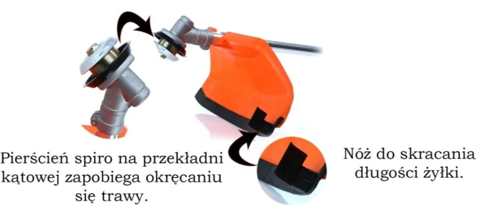 KOSA PODKASZARKA spalinowa 5,2KM DEMON największy osprzęt 3 olej widia