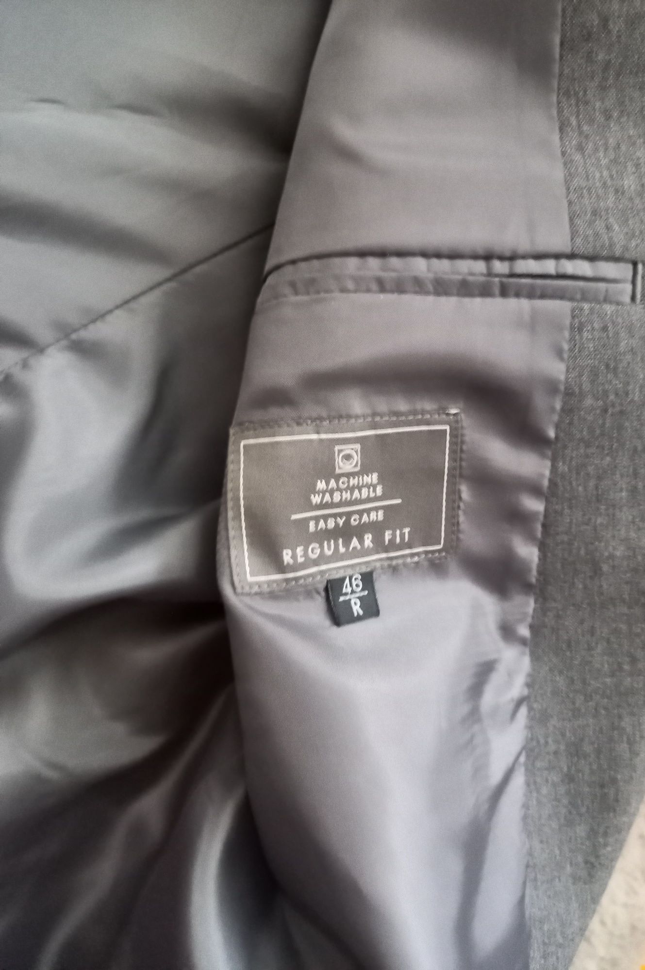Marynarka męska grafitowa L XL szara garnitur góra jednorzędowa