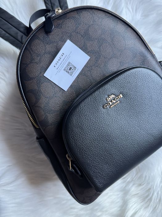 Рюкзак оригінал Coach Court In Signature Canvas, Gold/Brown Black
