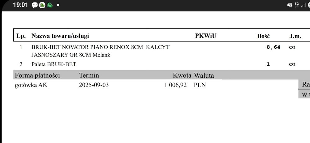 Kostka brukowa Novator PIANO