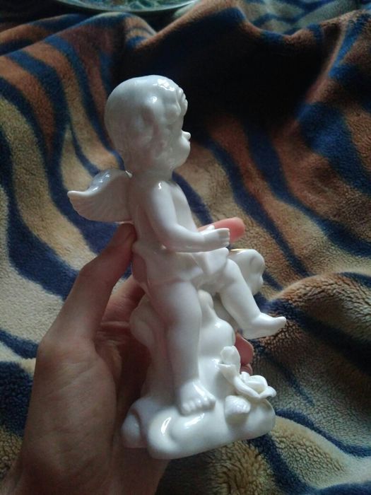 Ангел порцеляна (фарфор) підсвічник