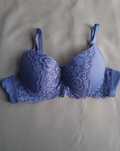 Biustonosz push-up ciemny niebieski 85B Nowy