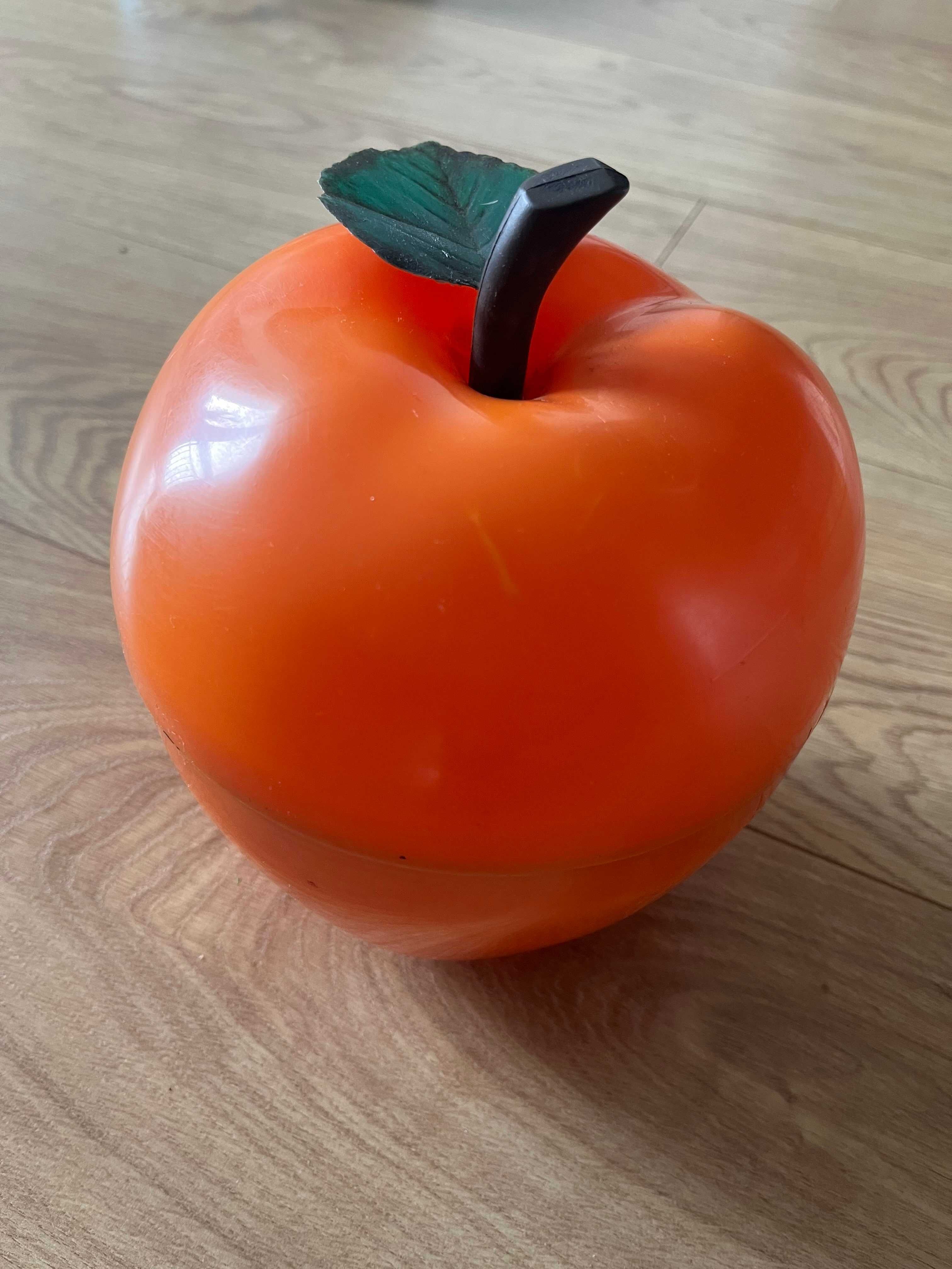 Pojemnik jabłko na lód - PRL pomarańczowy