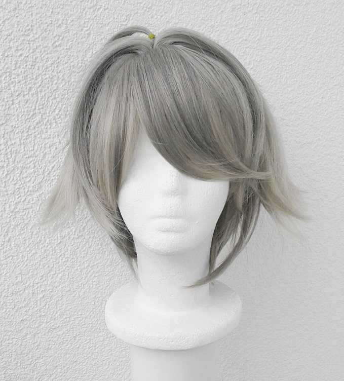 Genshin Impact Alhaitham krótka szara peruka cosplay krótki szary wig