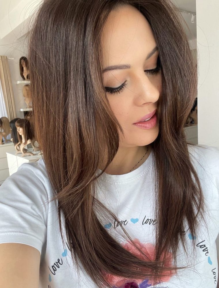 Topper Hairlux w swietnym stanie ombre 45cm wlos naturalny europejski