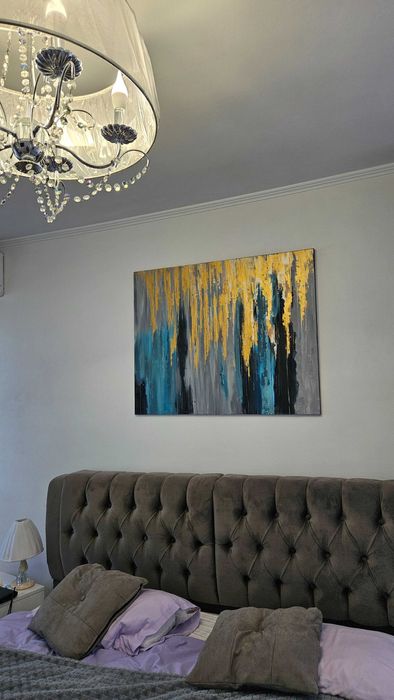 Картина абстракция 100 на 80 лофт акрил холст интерьерная