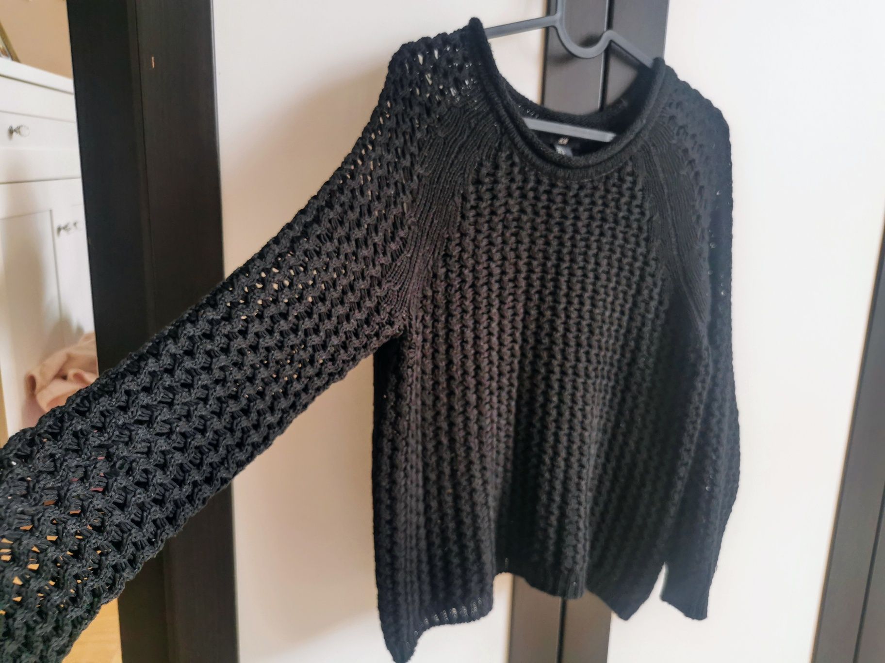 Sweter, sweterek tkany, siateczka H&M r36