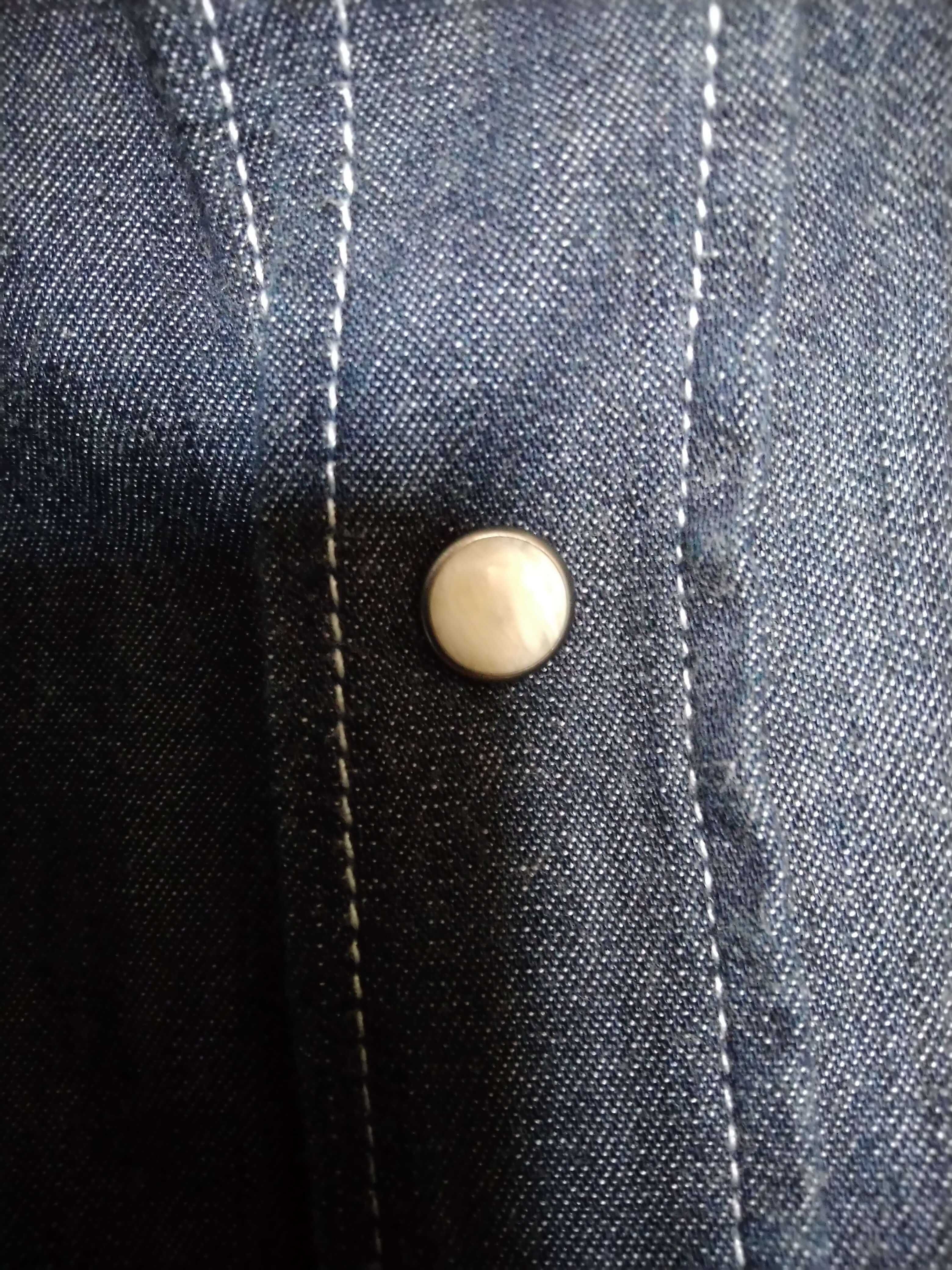 męska koszula Cubus rozm. M (102) napy, regularna, kolor jeans