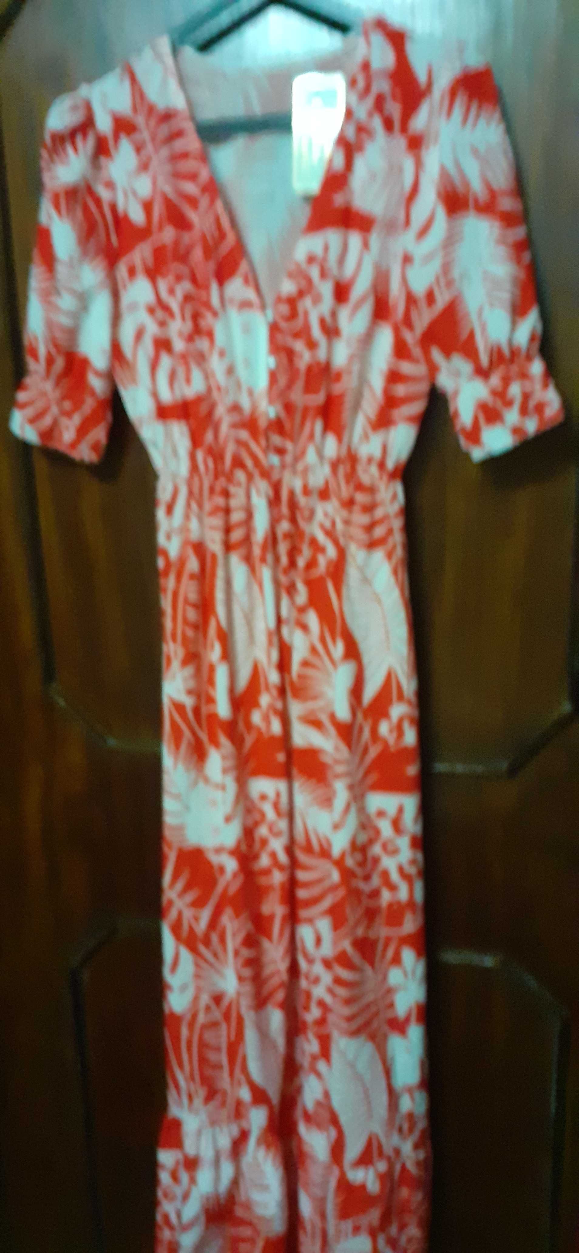 Vestido vermelho e branco (made in Italy)