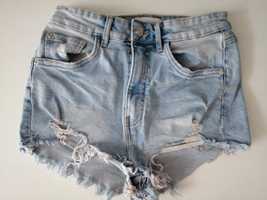 Spodenki szorty jeans jeansowe niebieskie 36 zara