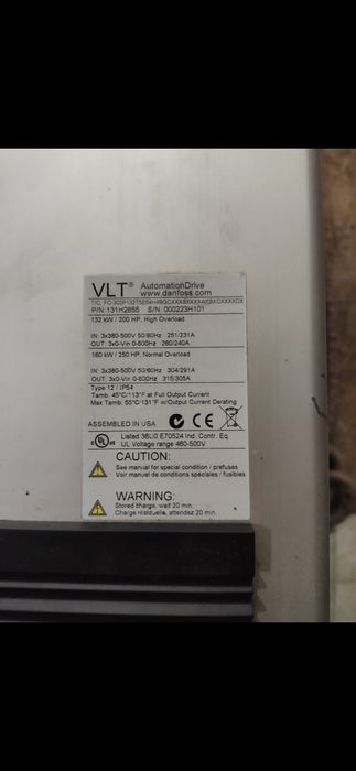 Falownik danfoss 132kw