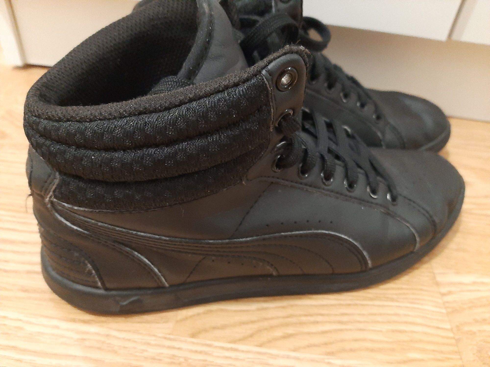 Buty Puma damskie  czarne wysokie 38