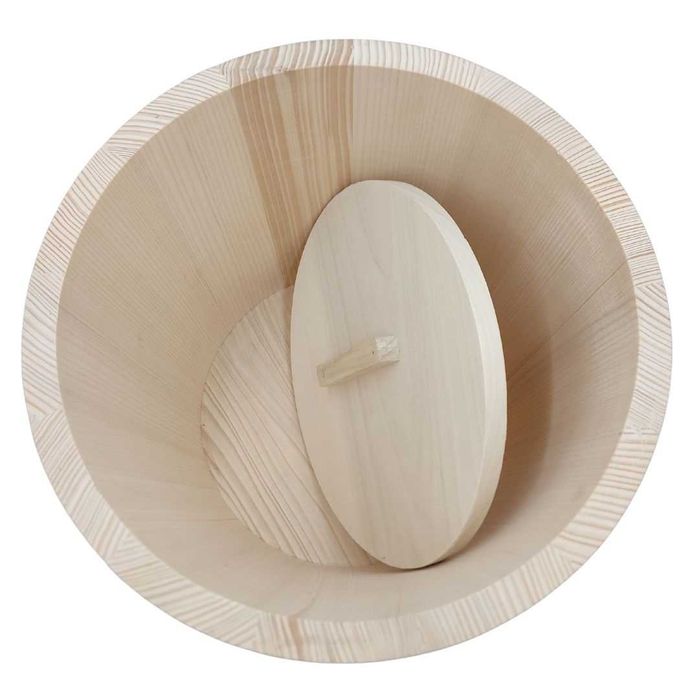 Beczka Do Kiszenia Kapusty Ogórków 15l | Drewniane Wiaderko z Pokrywą