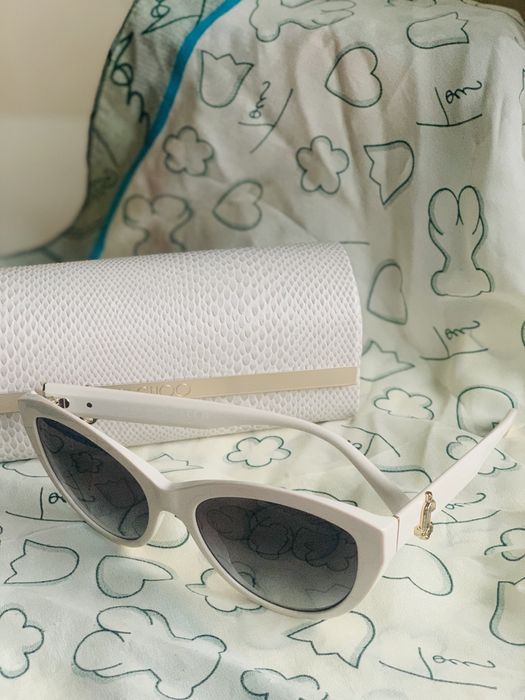 Okulary Jimmy Choo białe JC 5007 przeciwsłoneczne
