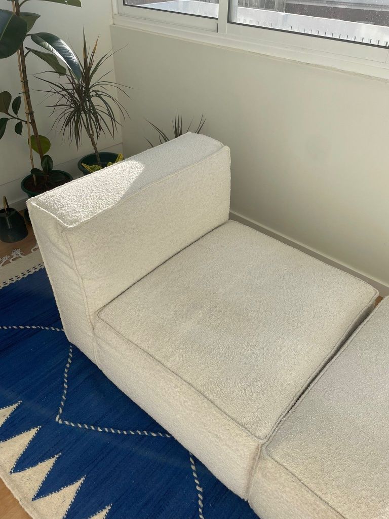 Sofá modular com pufe LaRedoute