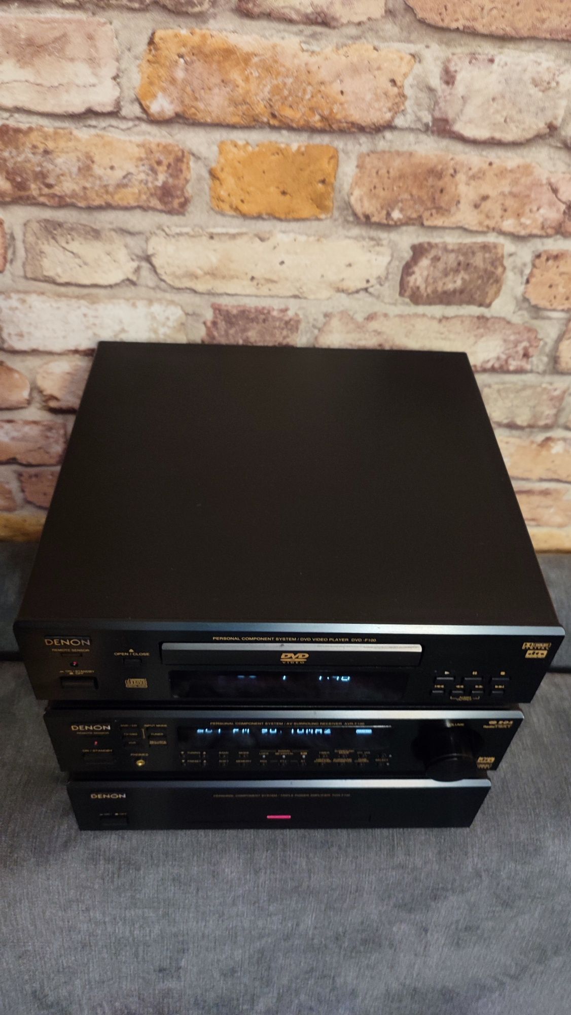 DENON wieża AVR-F100/POA-F100/DVD-F100 kino domowe wzmacniacz/ końcówk