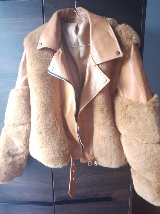 Ramoneska karmelowa z futerkiem