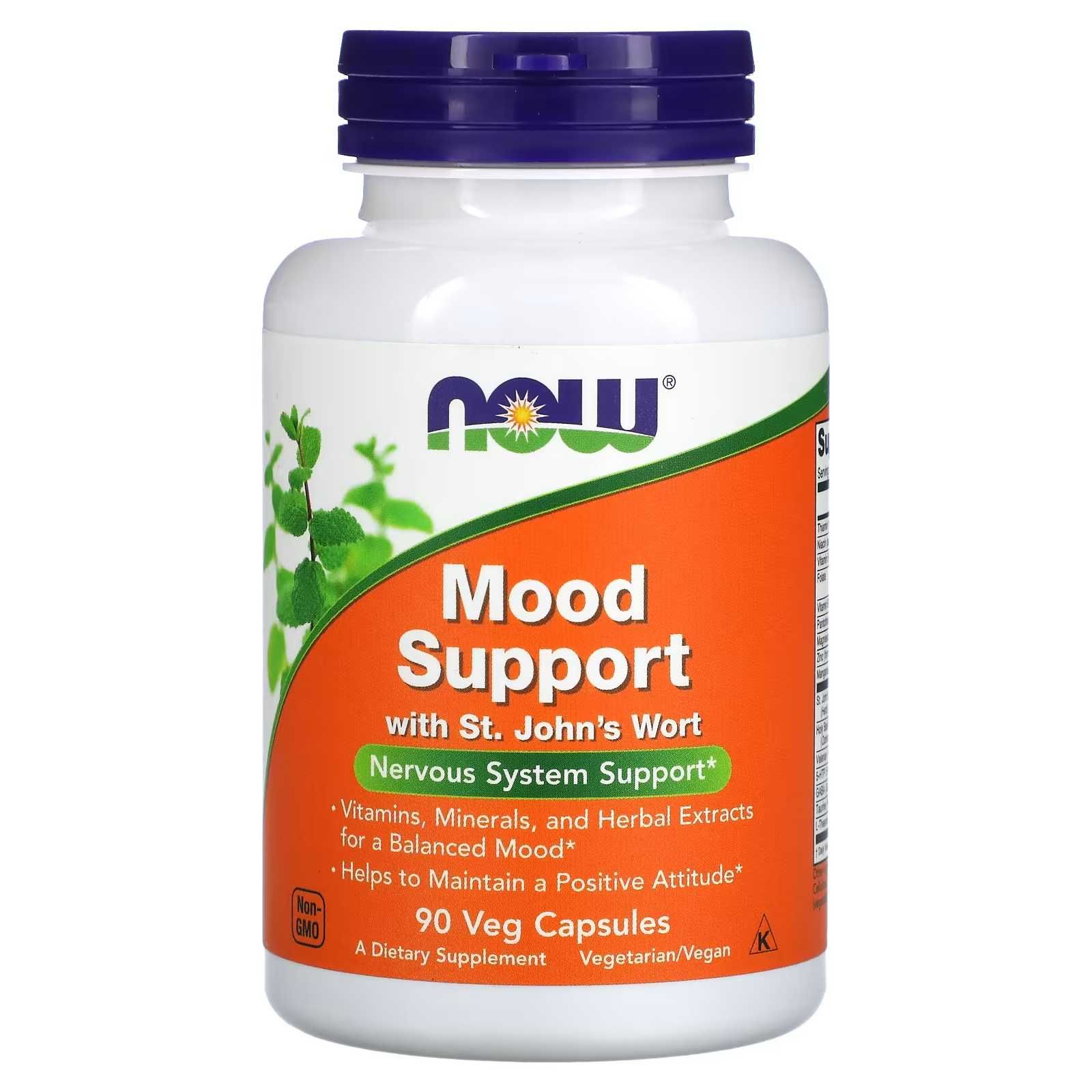 Mood Support со зверобоем (поддержка нервной системы) от NOW Foods 90.