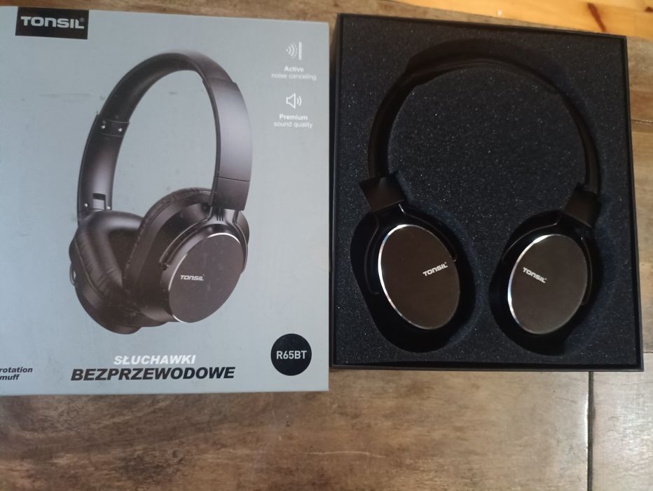 Słuchawki bezprzewodowe nauszne Tonsil R65BT BluetoothANC wbudwany mik