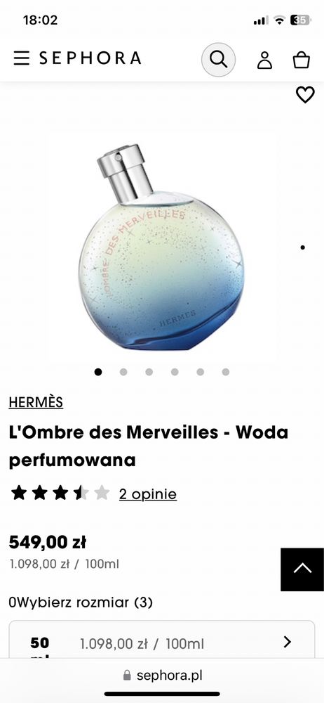 Hermes Lombre Des Merveilles woda perfumowana