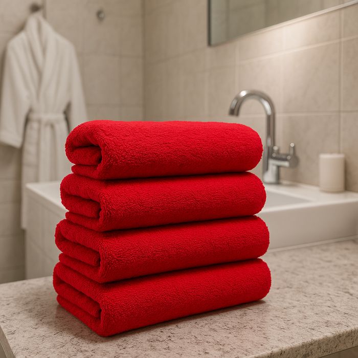 Ręcznik kąpielowy 70x140 bawełniany czerwony 500gm2