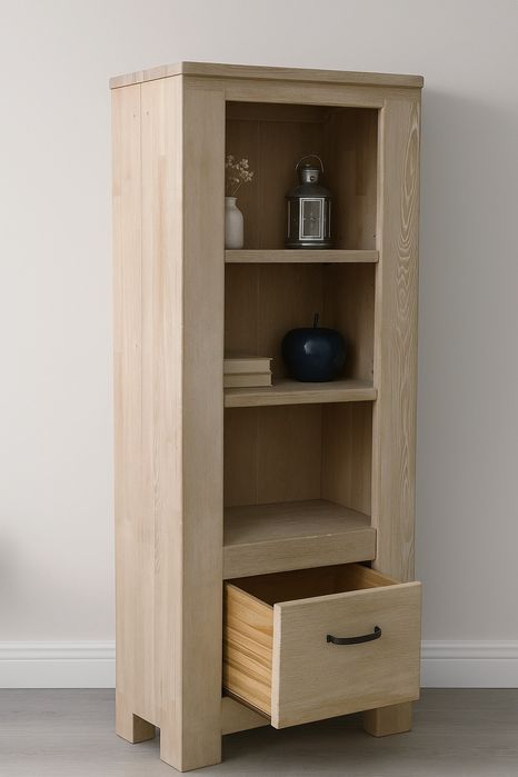 Biblioteczka dębowa, regał na książki. Dąb bielony. Henders & Hazel