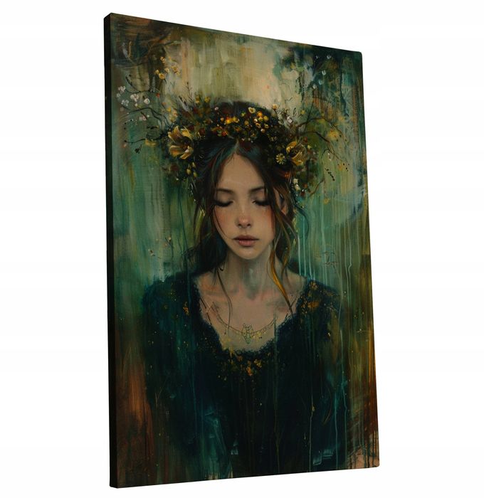 Nowoczesny Obraz na Płótnie - Abstrakcyjny Portret Kobiety 40x60