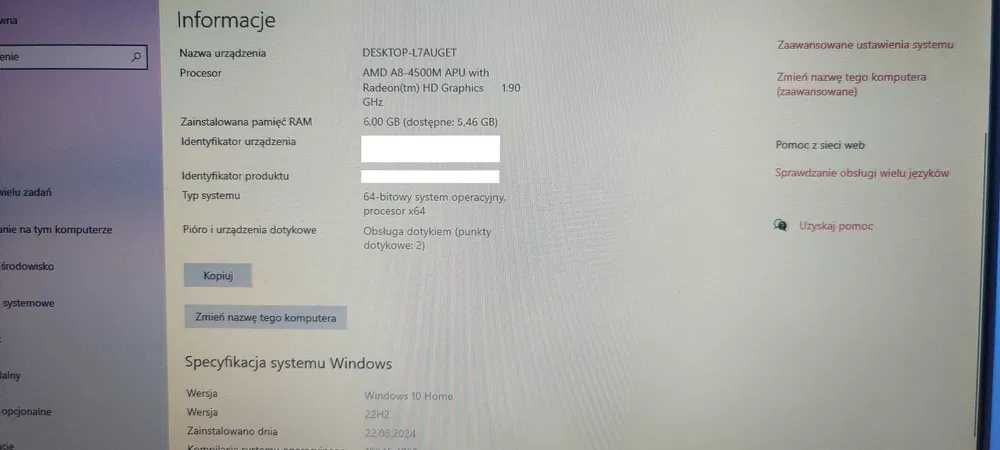 Samsung 355V -15,6 cala - AMD A8 4x2,80 GHz -6GB Ram -256GB SSD -Win10
