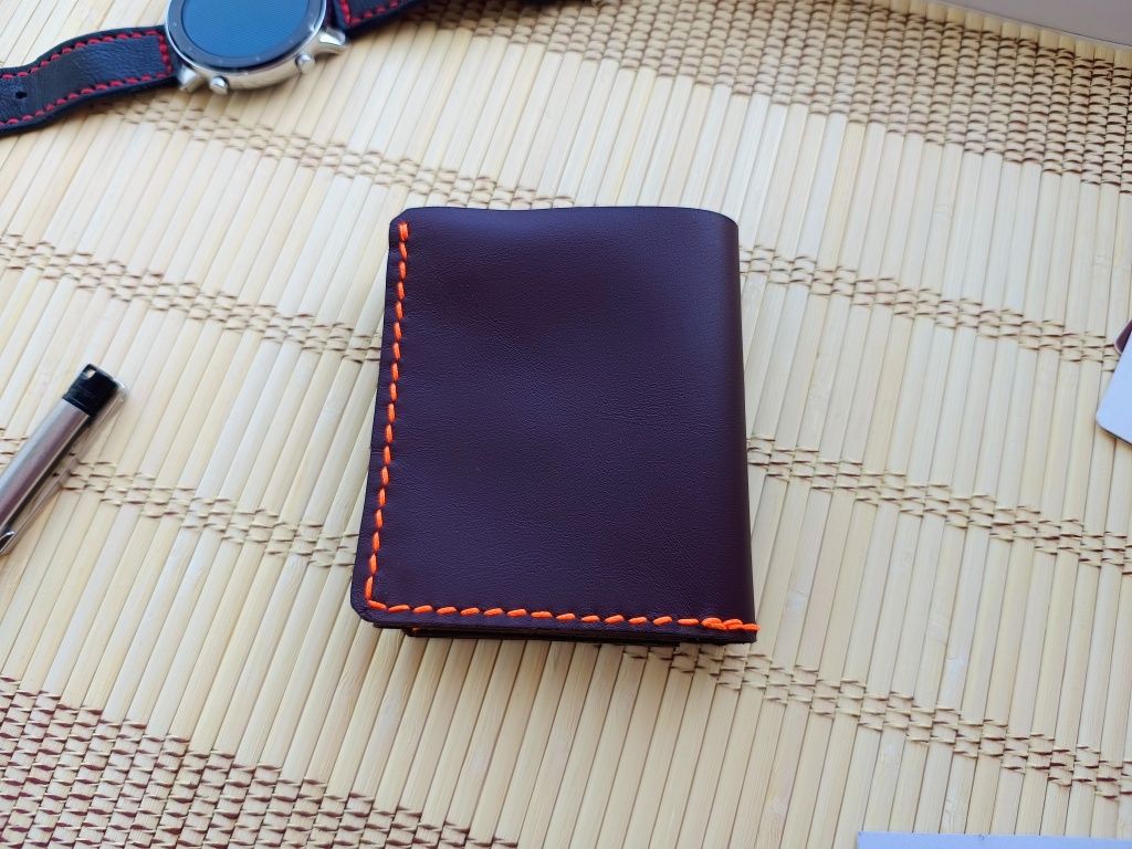 Borubar Skóroszyj - ręcznie wykonany mini portfel