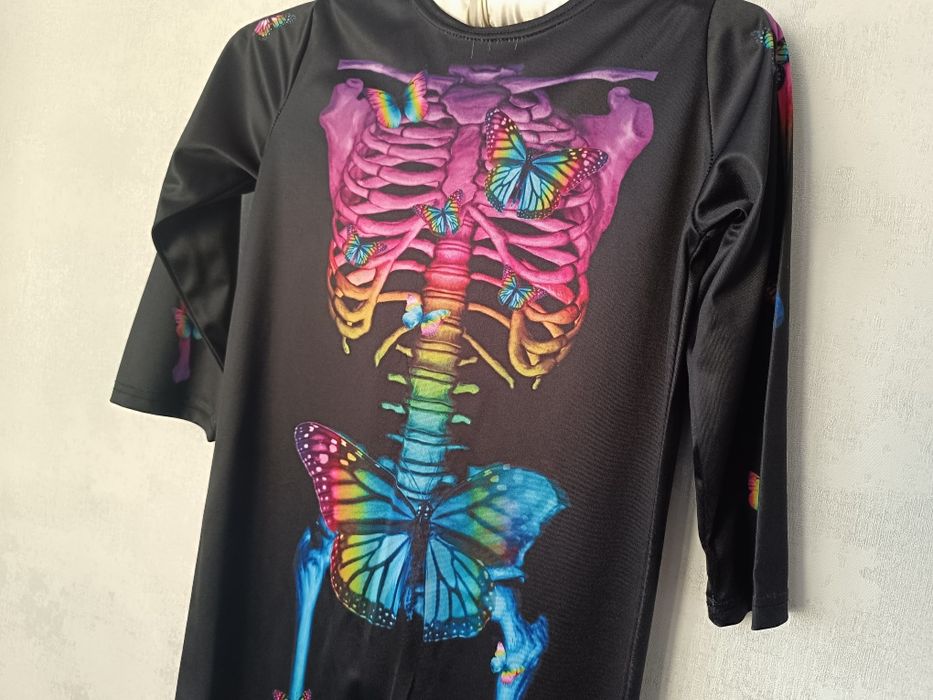 Костюм скилета на девочку 5-6 лет 110-116 на Хеллоуин Хеловин