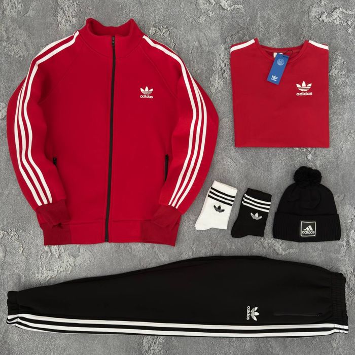 Чоловічий зимній спортивний костюм адідас набір Adidas [4в1] [XS-3XL]