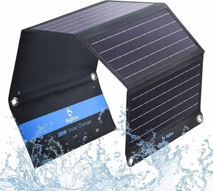Ładowarka Solarna Przenośna Wodoszczelna Solarny 2Porty USB Panel Słon