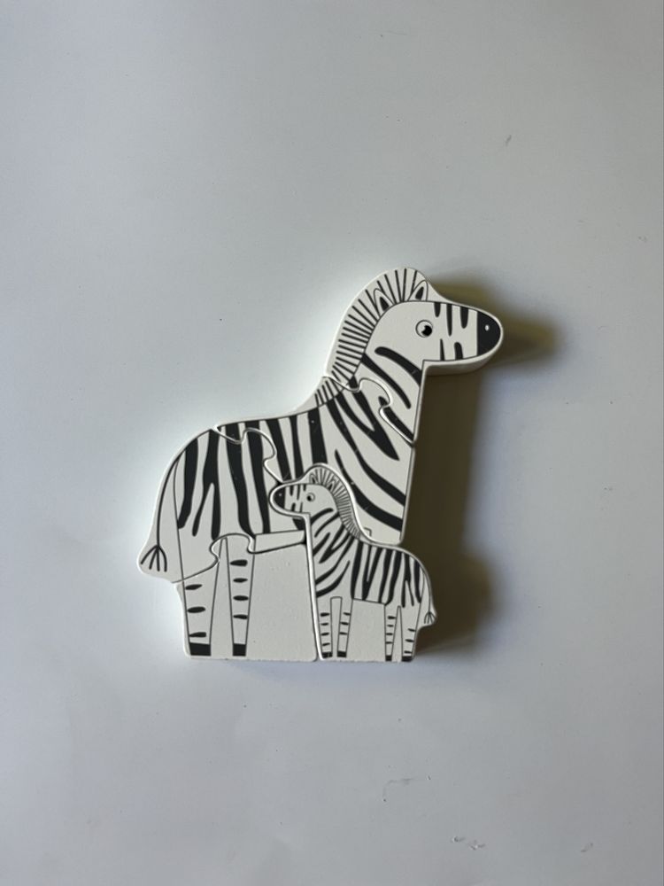 Smiki, Zebra, puzzle drewniane, 5 elementów