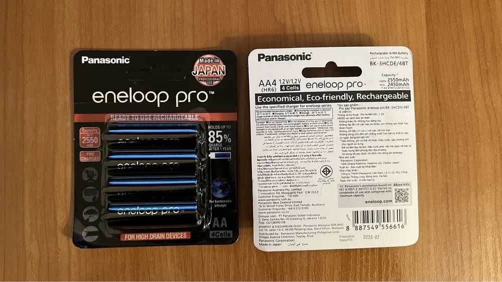 Акамуляторні батарейки Panasonic Eneloop Pro AA 2550mAh