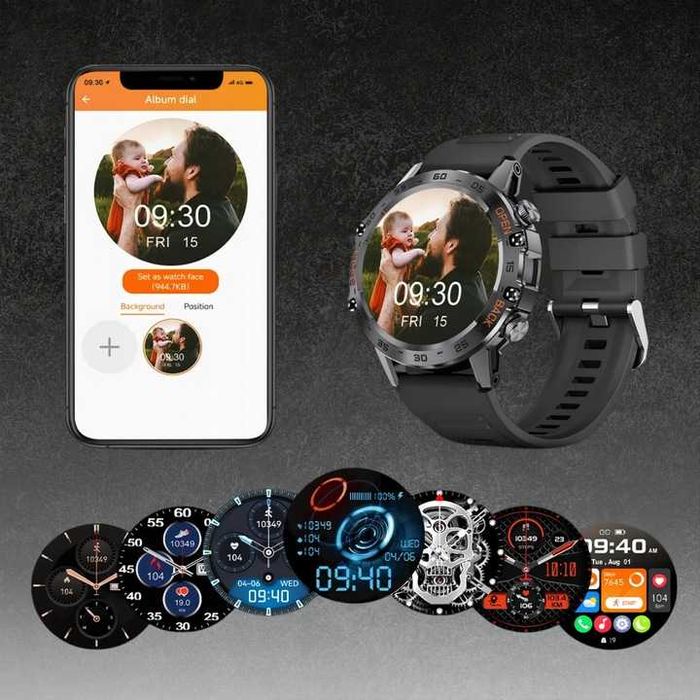 Zegarek NOWY Męski Smartwatch Profesjonalny Wodoodporny PL menu