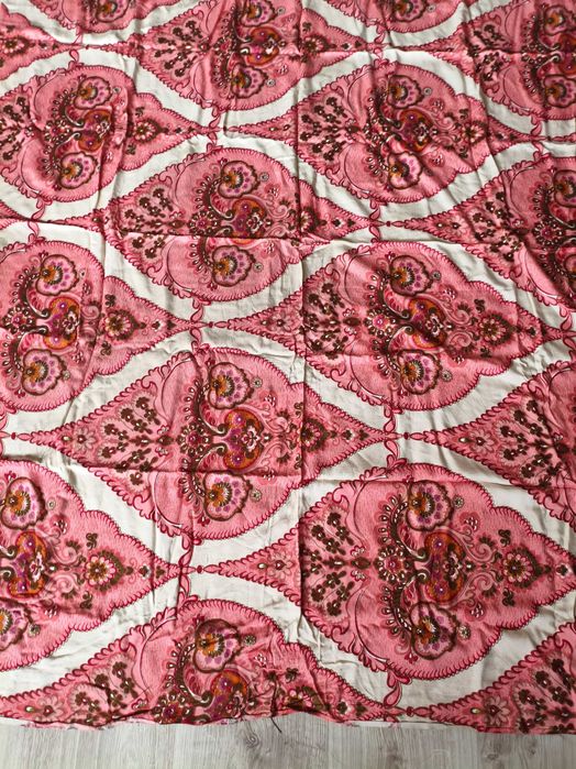 Obrus wzorzysty Satyna 100%bawełna PRL 154x126cm