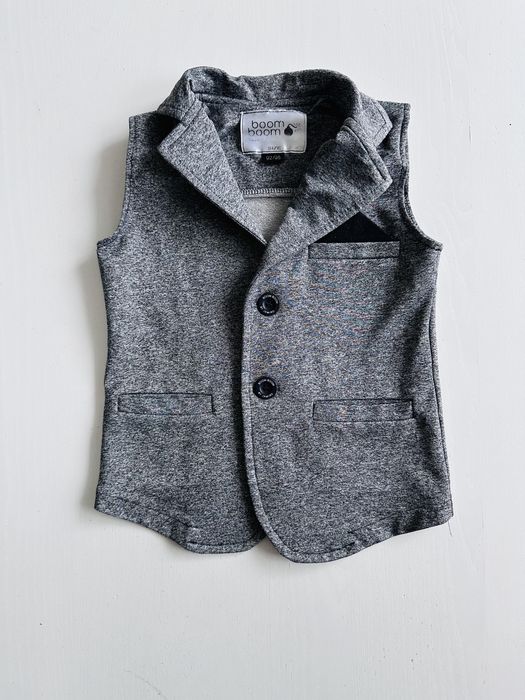 Garnitur marynarka kamizelka spodnie z dresówki 92-9cm 2-3lata #1999