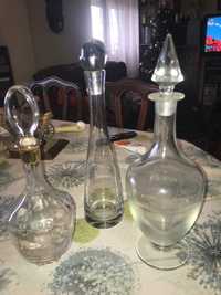 3 garrafas de vidro (conjunto ou separadamente por 10€ cada)