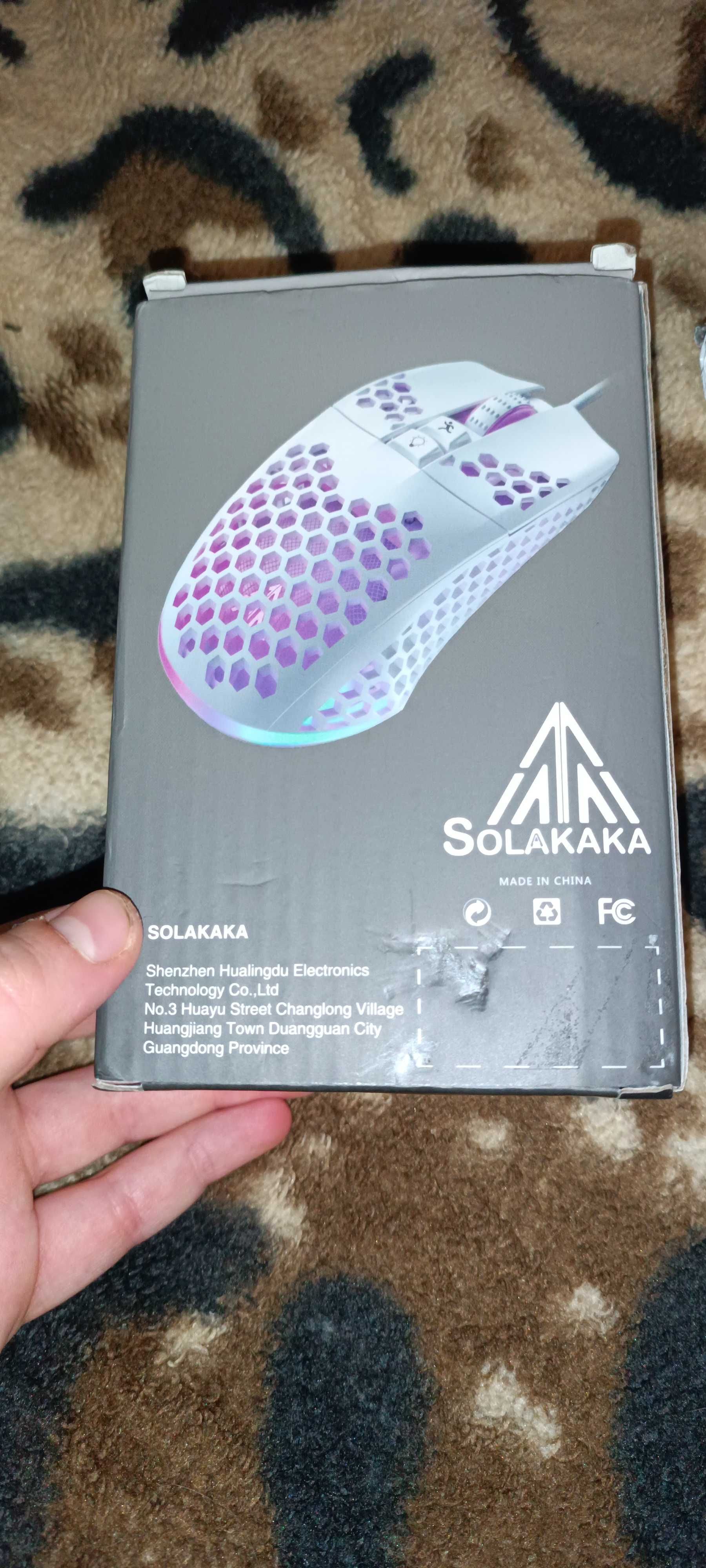 Solakaka sm900 Ігрова біла мишка 12400dpi