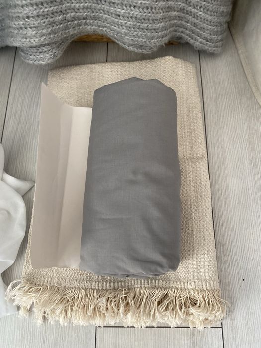 Ikea DVALA prześcieradło 140 x200 cm szare