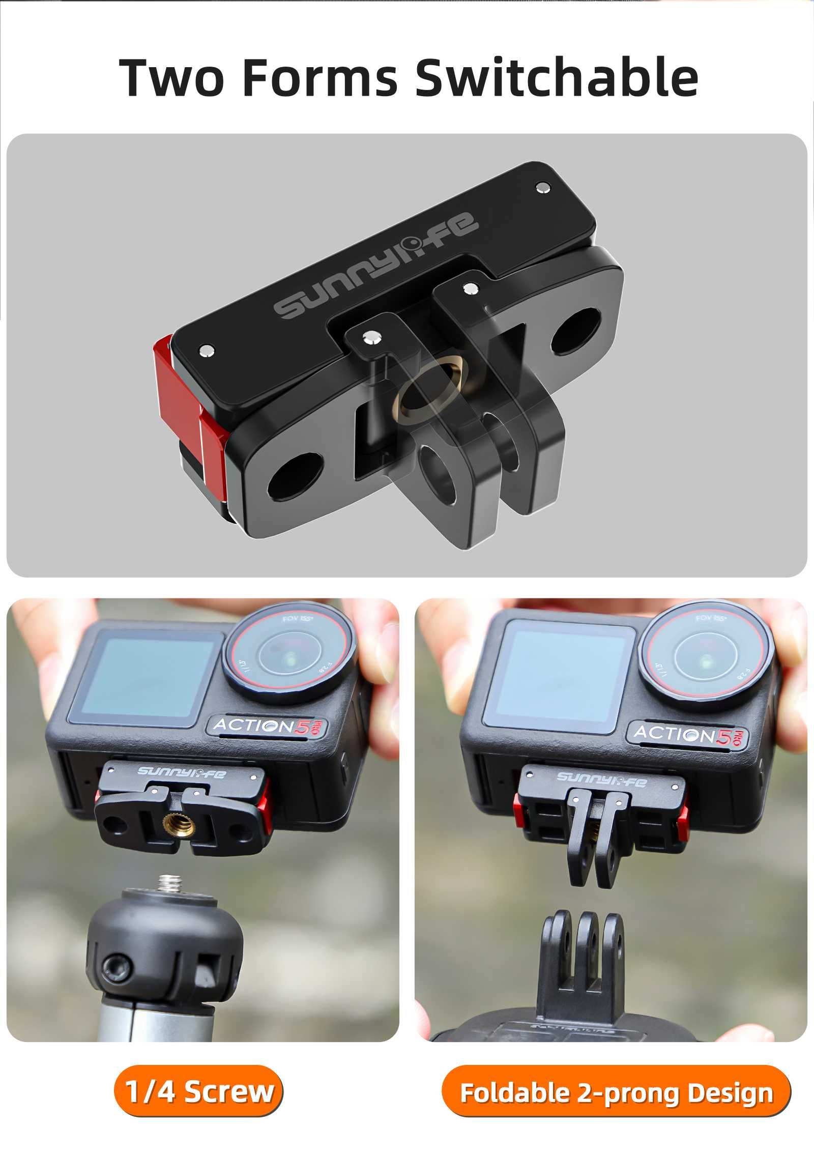 Uchwyt Magnetyczny Składany do DJI OSMO ACTION 5/4/3/2