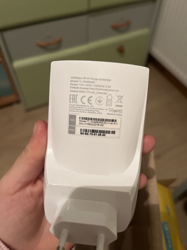 Tp-link 300Mbps wifi range extender TL-WA850RE