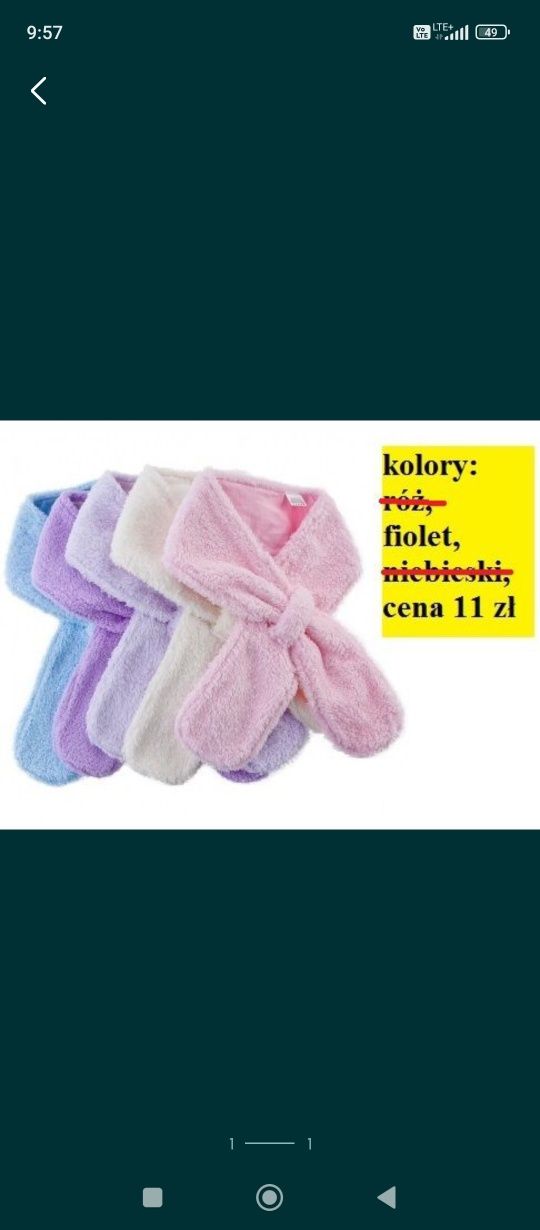Szalik rozm. 80 fioletowy