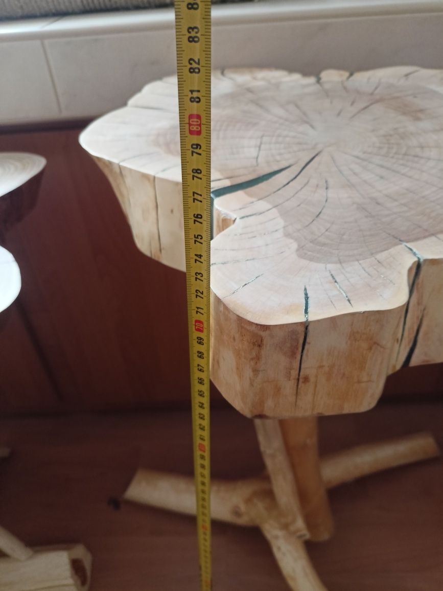 Kwietnik stolik drewniany żywica drewno plaster