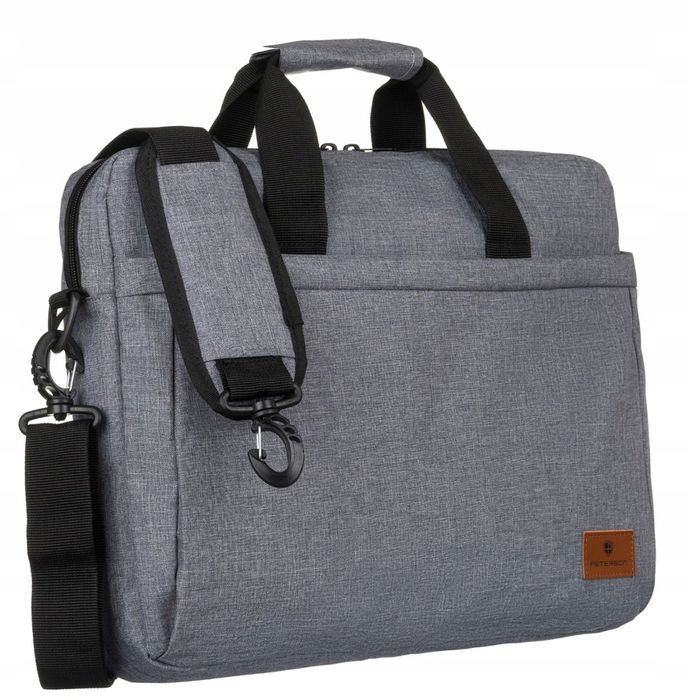 torba na laptopa z wytrzymałego poliestru - peterson