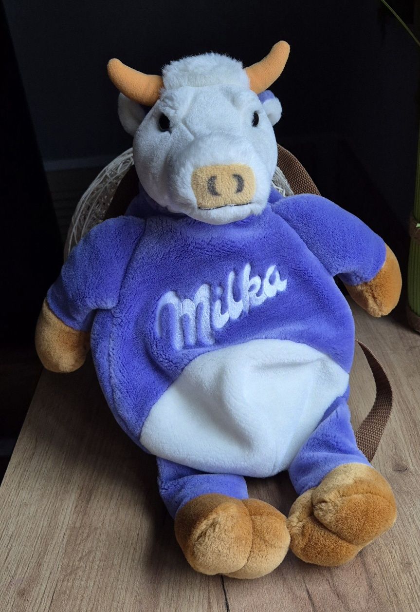 Plecak pluszowy krowa Milka torebka bag jak maskotka