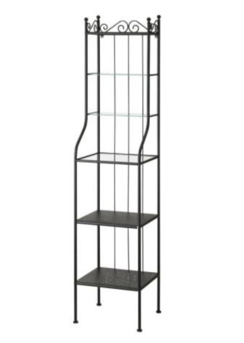 Estante Ikea em ferro e vidro