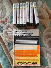 kilka kaset magnetofonowych do nauki języka niemieckiego